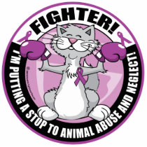 Animal Abuse Fighter Cat Acrylic Cut Outs