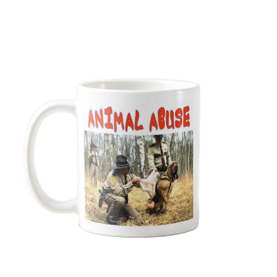 ANIMAL ABUSE MUG by ALMOUNT