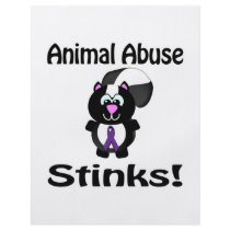 Animal Abuse Stinks Skunk Awareness Design Custom Flyer