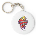 Animal Abuse Tattoo Heart Key Chain