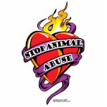 Animal Abuse Tattoo Heart Photo Cutouts