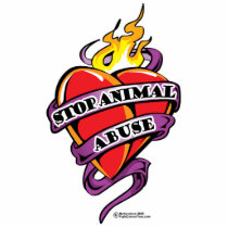 Animal Abuse Tattoo Heart Photo Cutouts