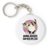 Animal Abusers Can Kiss My Ass Cat Key Chains