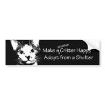 Animal adoption bumper sticker