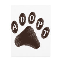 Animal Adoption Postcard