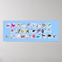 Animal Alphabets on blue