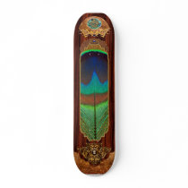Animal - Bird - Peacock Feather Custom Skateboard