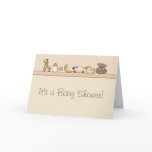 Animal Border Baby Shower Invitation cards