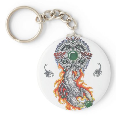 animal celtic scorpion tattoo key chain by tattoostyle