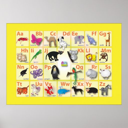 Animal domain on a large picture poster