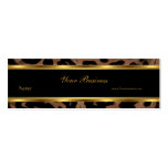 Animal Gold Black Stripe Elegant Classy Skinny Business Card Template