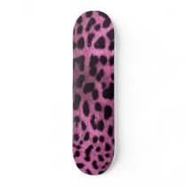 Animal leopard print - pink custom skate board