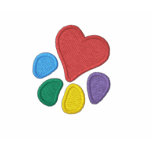 Animal Lover_Heart on Sleeve_Heart-Paw embroidered Embroidered Polo Shirt