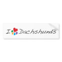 Animal Lover_I Heart Dachshunds bumper stickers