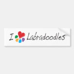 Animal Lover_I Heart Labradoodles Bumper Stickers