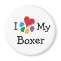 Animal Lover_I Heart My Boxer magnets