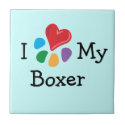 Animal Lover_I Heart My Boxer tiles