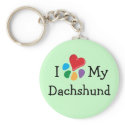 Animal Lover_I Heart My Dachshund keychains
