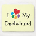Animal Lover_I Heart My Dachshund mousepads