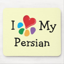 Animal Lover_I Heart My Persian Mouse Pads