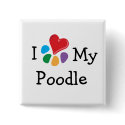 Animal Lover_I Heart My Poodle buttons