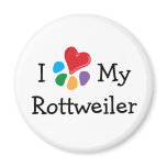 Animal Lover_I Heart My Rottweiler magnets