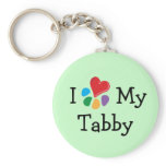 Animal Lover_I Heart My Tabby Key Chains