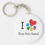 Animal Lover_I Heart template Keychains
