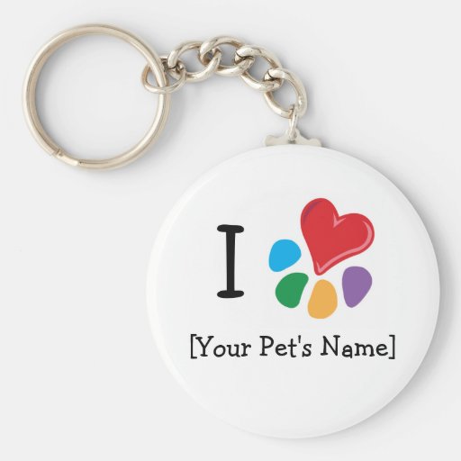 Animal Lover_I Heart template Keychains
