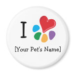 Animal Lover_I Heart template magnets