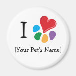Animal Lover_I Heart template Magnet
