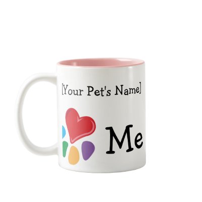 Animal Lover_I Heart template two-tone Coffee Mug by Artful_Animalz