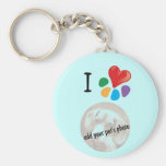 Animal Lover_I Heart your pet's photo template Key Chains