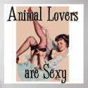animal lovers are sexy.psd posters