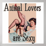 animal lovers are sexy.psd posters