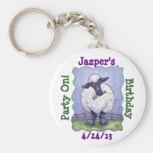 Animal Parade Sheep Art Commemorative Key Chain