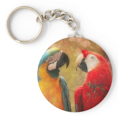 Animal - Parrot - We'll always have parrots Keychain by suburbanscenes