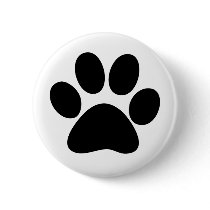 Animal Paw Pinback Buttons