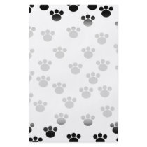 Animal Paw Print Pattern. Black and White. Custom Flyer