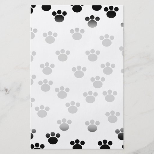 Animal Paw Print Pattern. Black and White. Custom Flyer