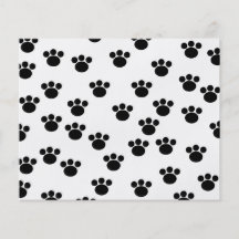 Animal Paw Print Pattern. Black and White. Full Color Flyer
