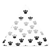 Animal Paw Print Pattern. Black and White. Sticker