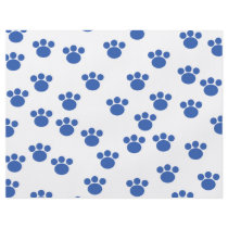 Animal Paw Print Pattern. Blue and White. Full Color Flyer