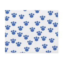 Animal Paw Print Pattern. Blue and White. Personalized Flyer