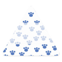 Animal Paw Print Pattern. Blue and White. Stickers