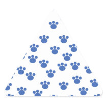 Animal Paw Print Pattern. Blue and White. Stickers