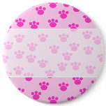 Animal Paw Prints. Light Pink and Bright Pink.