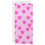 Animal Paw Prints. Light Pink and Bright Pink. Custom Rack Card