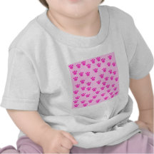 Animal Paw Prints. Light Pink and Bright Pink. Shirts