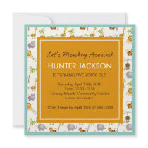 Animal Print Birthday Party Invitation